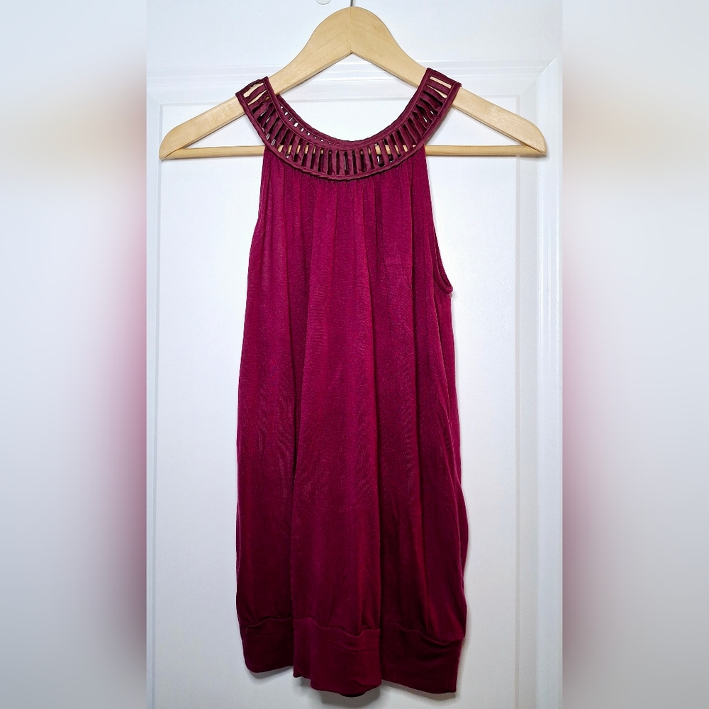Jacob Burgundy Sleeveless Top (XS/TP)